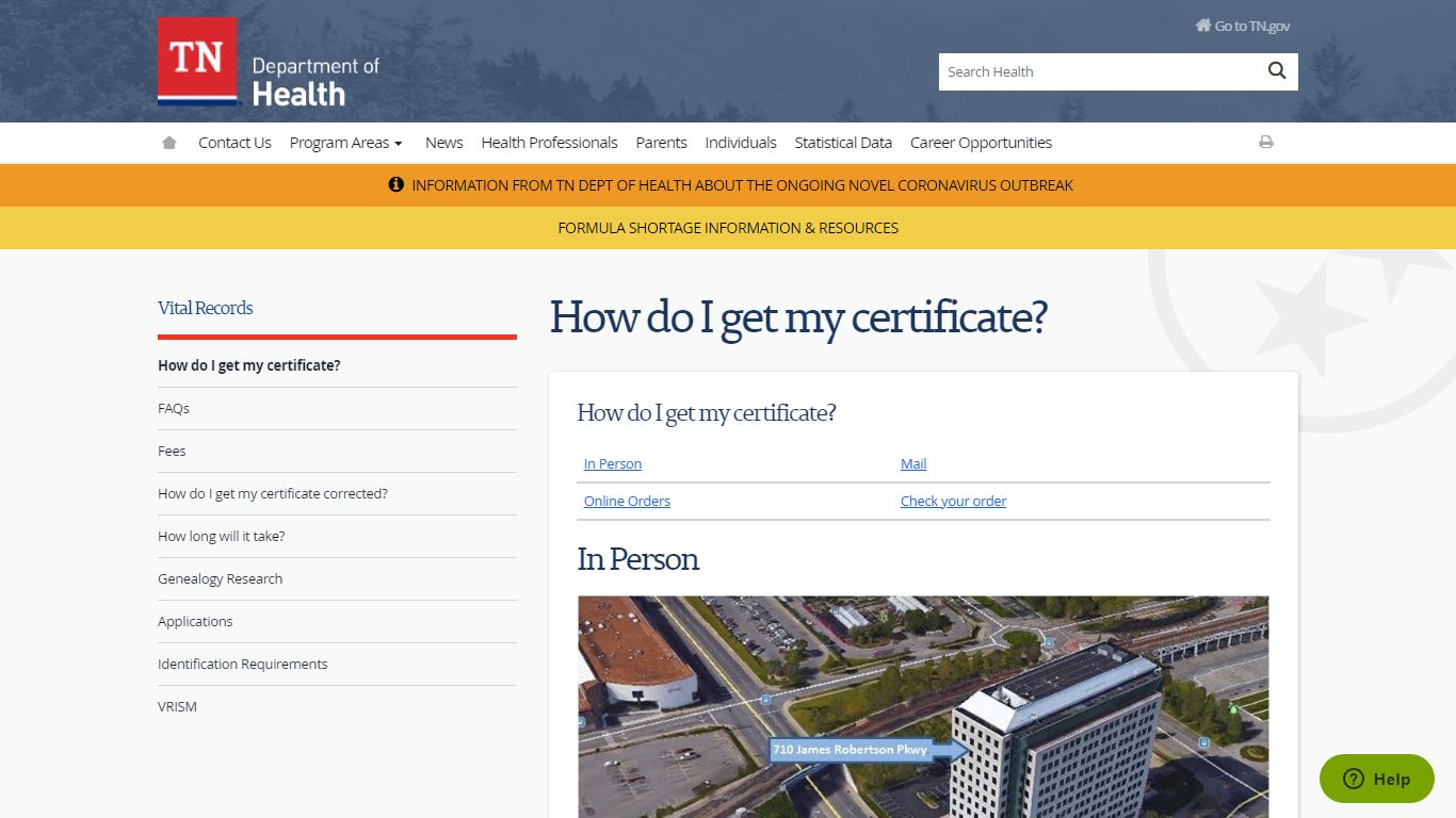 How do I get my certificate? - Tennessee